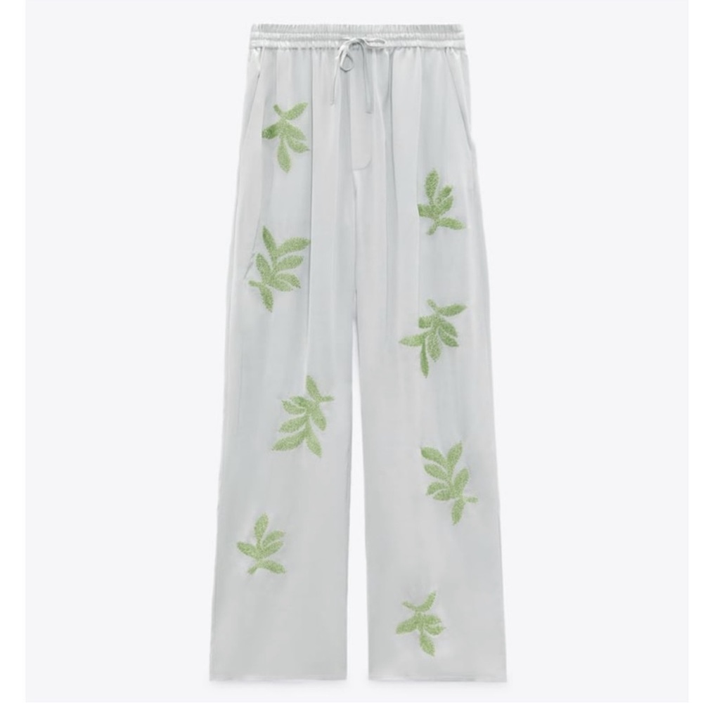 Zara Beaded Leaf Pants - Picture 4 of 15